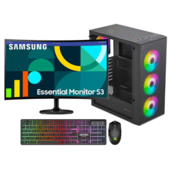 Intel Core i5 8th Generation, H310M Motherboard, 8 GB DDR4 RAM, 512 GB NVMe SSD, Gaming Cabinet, 24" Samsung Full HD Curved LED, Windows 11 Home, MS Office, Gaming RGB Wired Combo, 5 Year Warranty
