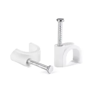 Cable Clips 6mm 100 Pcs With Metal Nails