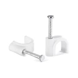 Cable Clips 10mm 100 Pcs With Metal Nails