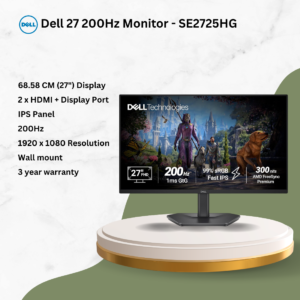 Dell 27 200Hz Monitor - SE2725HG/Full HD/IPS/200Hz/3 Years brand warranty